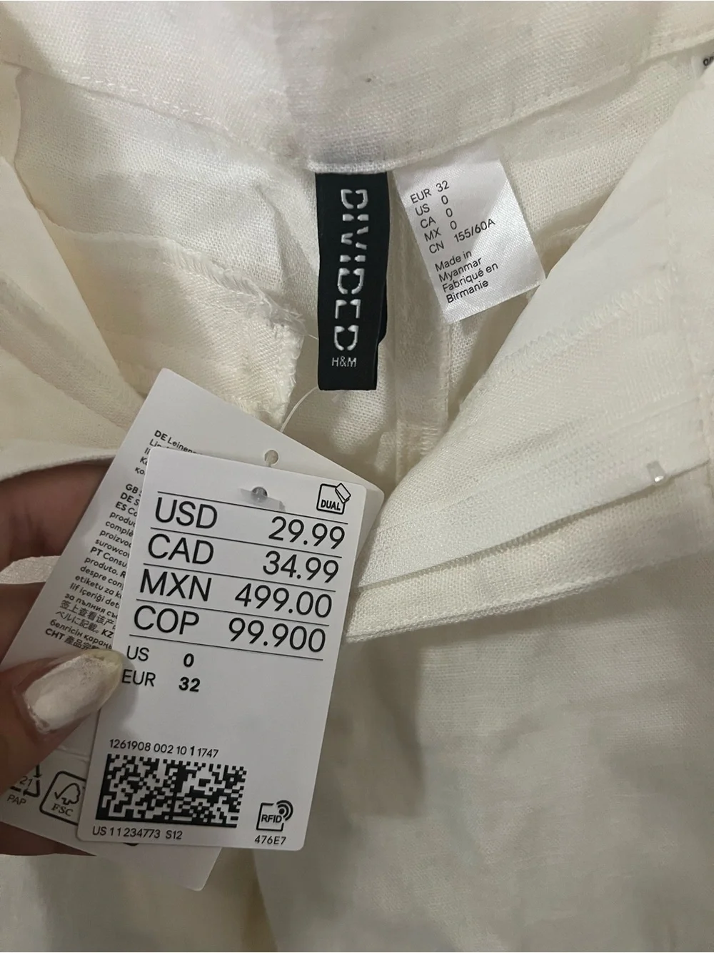 H&M Linen Blend Pants